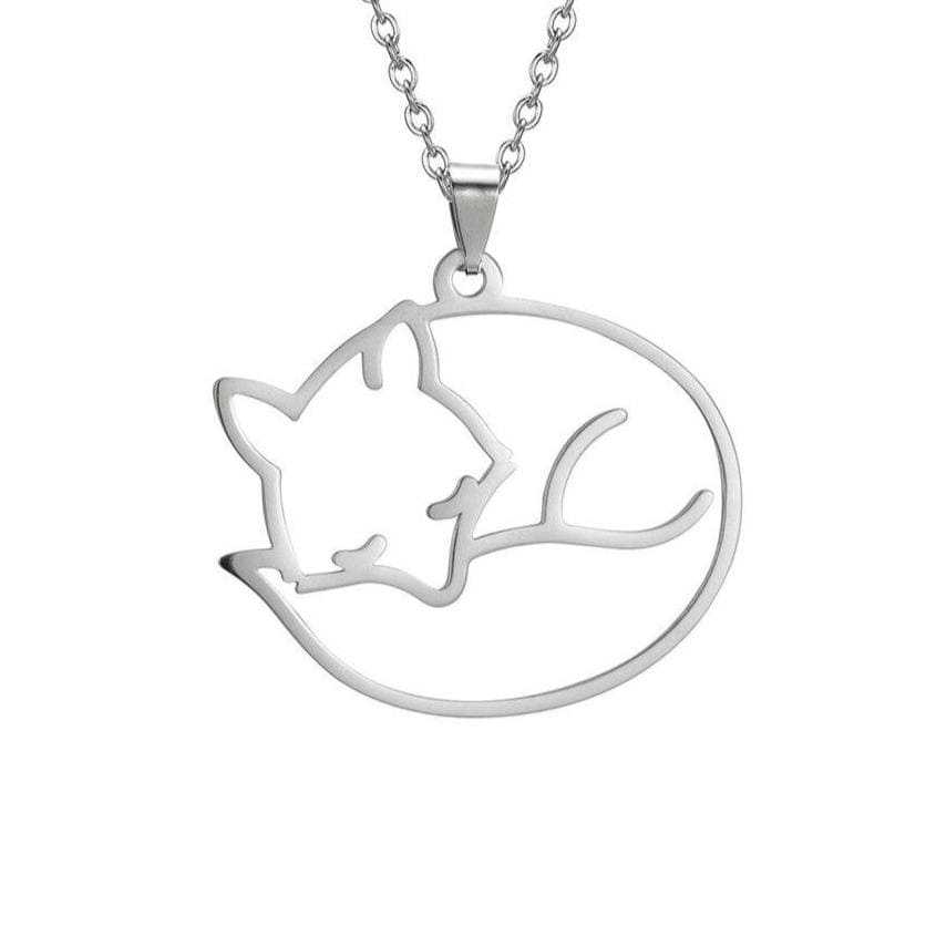 Fox Motif Necklace (Silver & Gold)