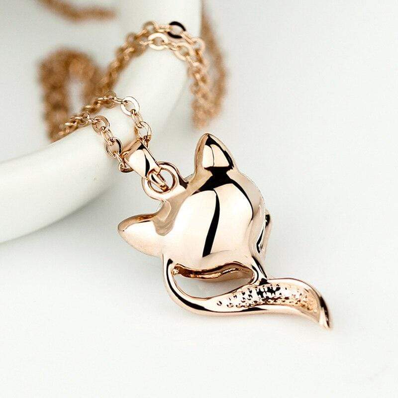 Le Renard Roux Pierre bleu Collier Renard Bijoux