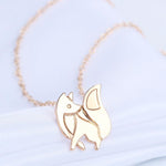 Le Renard Roux Collier Renard En Or Rose