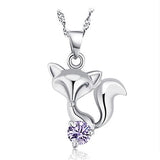 Le Renard Roux Crystal Violet Collier Renard Nordique