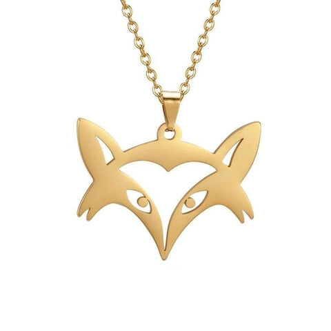Fox Head Pendant (Silver & Gold)