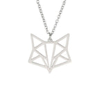 Pendentif Renard Origami (Argent & Or)