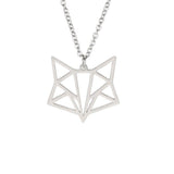 Pendentif Renard Origami (Argent & Or)