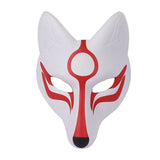 Le Renard Roux Masque renard GNHYLL Carnival Masquerade Anime Cosplay Animal Pu Leather White Japanese Kitsune Fox Mask