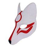 Le Renard Roux Masque renard GNHYLL Carnival Masquerade Anime Cosplay Animal Pu Leather White Japanese Kitsune Fox Mask