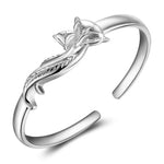 Le Renard Roux Argent Jonc Avec Renard