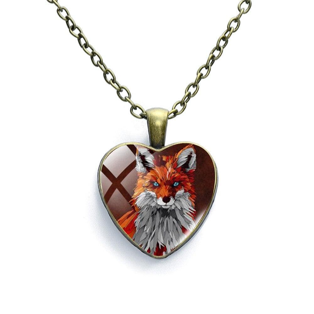 Le Renard Roux Style 1 Renard Collier Pour Enfant