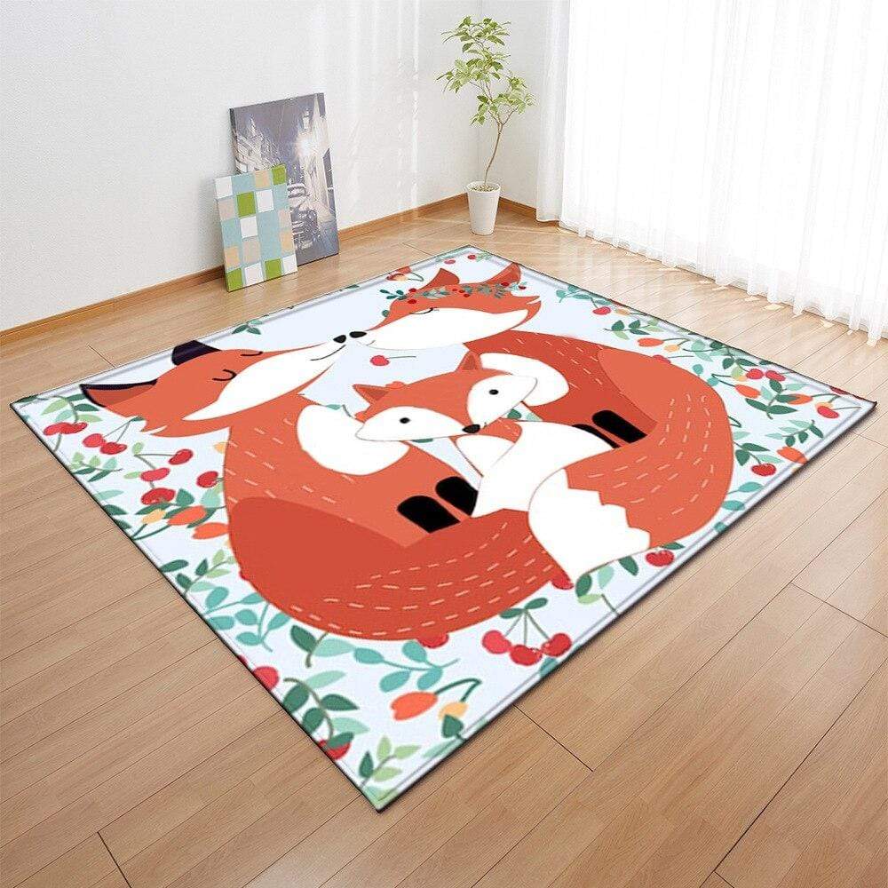Le Renard Roux Tapis Renard / 160x200cm Tapis Chambre Enfant Renard