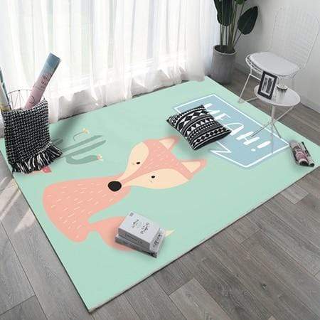 Le Renard Roux Tapis Renard / 80x160cm Tapis Chambre Enfant Renard