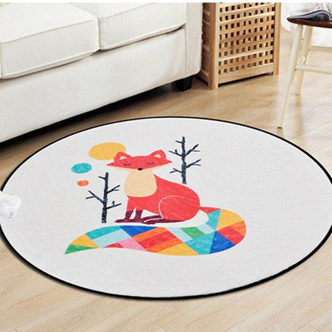 Le Renard Roux Diamètre 60cm Tapis Design Renard