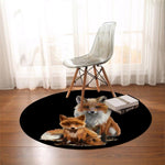 Le Renard Roux Style 3 / Diamètre 60cm Tapis Renard Réaliste